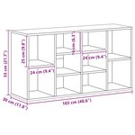 vidaXL Banc à chaussures Blanc 103x30x55 cm Bois d’ingénierie