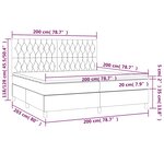 vidaXL Sommier à lattes de lit matelas et LED Vert foncé 200x200 cm