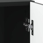 vidaXL Table de chevet 2 Pièces Noir 43 x 34 5 x 47 cm Bois d'ingénierie