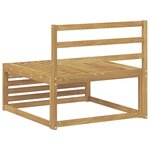 vidaXL Sofa de milieu extérieur Bois d'Acacia Massif Blanc