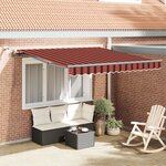 vidaXL Auvent rétractable automatique avec LED Orange et Marron 300x250 cm