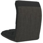 vidaXL Chaise pliable de sol Noir Tissu