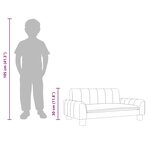 vidaXL Canapé pour enfants noir 50x40x30 cm tissu