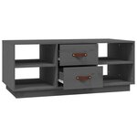 vidaXL Table basse Gris 100x50x41 cm Bois massif de pin