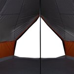 vidaXL Tente familiale tipi 10 personnes gris et orange imperméable