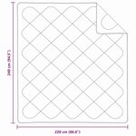 vidaXL Couettes & Duvets Blanc 240 x 220 cm Microfibre