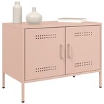 vidaXL Meubles TV 2 Pièces rose 68x39x50 5 cm acier
