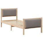 vidaXL Cadre de lit avec tête de lit Taupe 75 x 190 cm tissu
