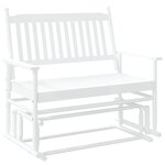 vidaXL Banc balancelle blanc 118x70x104 5 cm bois massif de peuplier