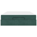vidaXL Cadre de lit Vert foncé 140 x 200 cm Velours
