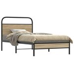 vidaXL Cadre de lit sans matelas 90x200cm chêne fumé bois d'ingénierie