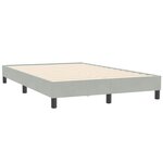 vidaXL Sommier à lattes de lit et matelas gris clair 120x210cm velours