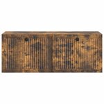 vidaXL Meuble TV mural Chêne fumé 78 5 x 31 x 30 cm Bois d'ingénierie