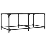 vidaXL Table basse avec dessus en verre transparent 98 5x50x40cm acier