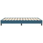 vidaXL Cadre de lit sans matelas bleu foncé 120x210 cm velours