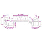 vidaXL Ensemble de canapés 4 Pièces avec coussins crème tissu