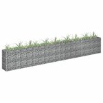 vidaXL Lit surélevé à gabion Acier galvanisé 360x30x60 cm
