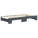 vidaXL Lit de jour avec gigogne et matelas gris foncé 90x190cm velours