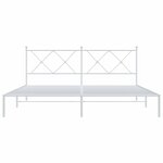 vidaXL Cadre de lit métal sans matelas et tête de lit blanc 183x213 cm