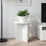 vidaXL Support de Plante 2 pièces Blanc Ø40 x 40 cm Bois d'ingénierie