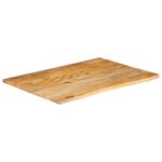 vidaXL Dessus de table à bord vivant 100x80x2 5cm bois massif manguier