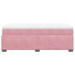 vidaXL Sommier à lattes de lit avec matelas rose 120x190 cm velours