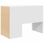 vidaXL Bureau avec étagère Blanc 102 x 50 x 75 cm Bois d'ingénierie