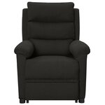 vidaXL Fauteuil Noir Tissu