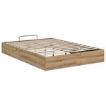 vidaXL Cadre de lit ottoman avec stockage Chêne artisanal 150 x 200 cm