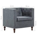 vidaXL Fauteuil gris tissu