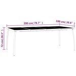 vidaXL Ensemble à manger de jardin 7 Pièces anthracite acier