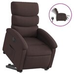 vidaXL Fauteuil inclinable électrique marron foncé tissu