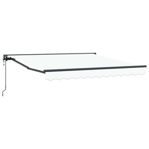 vidaXL Cadre d'auvent Blanc 350 x 250 cm Polyester avec revêtement PU