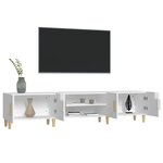 vidaXL Meuble TV blanc brillant 180x31 5x40 cm bois d'ingénierie