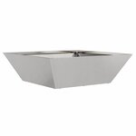 vidaXL Pot de jardin en forme de bol Argent 50 x 50 x 15 cm