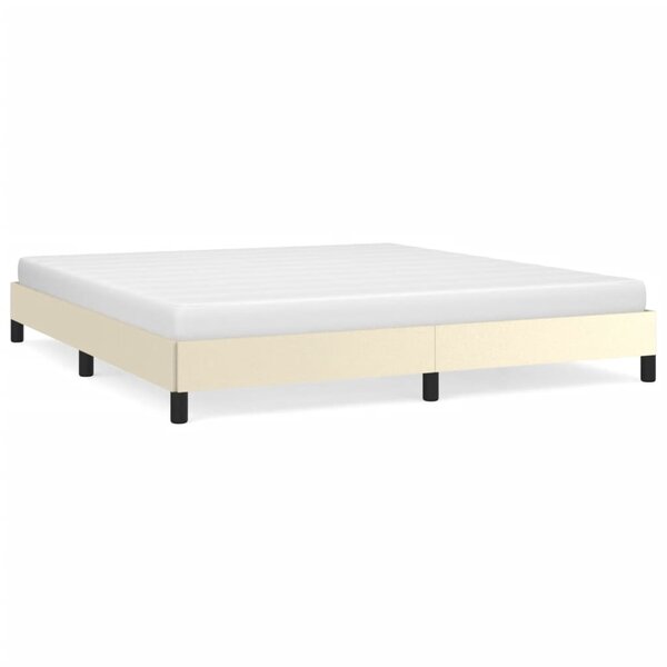 vidaXL Cadre de lit sans matelas crème 180x200 cm similicuir