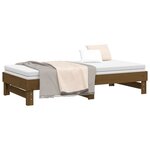 vidaXL Lit coulissant Marron miel 2x(75x190) cm Bois de pin massif