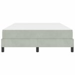 vidaXL Lit boxspring avec matelas Gris clair 160 x 200 cm Velours
