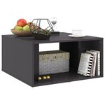 vidaXL Tables basses 4 Pièces gris brillant 33x33x33 cm bois d'ingénierie