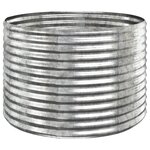 vidaXL Lit surélevé de jardin Acier enduit de poudre Argenté