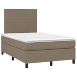 vidaXL Sommier à lattes de lit avec matelas Taupe 120x200 cm Tissu