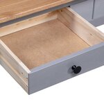 vidaXL Table basse Gris 100x60x43 5 cm Pin massif Assortiment Panama