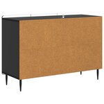 vidaXL Buffet avec tiroir Noir 89 x 34 5 x 62 cm Bois d'ingénierie