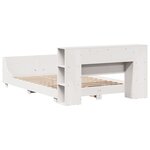 vidaXL Cadre de lit sans matelas blanc 160x200 cm bois de pin massif
