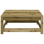 vidaXL Canapé de jardin et repose-pieds 2 places bois de pin imprégné