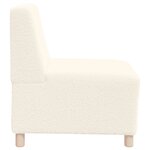 vidaXL Canapé modulaire sans accoudoirs Crème 55 cm Tissu imitation laine bouclée