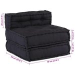 vidaXL Coussin 3 Pièces Anthracite 70 x 70 x 54 cm Polyester