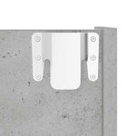 vidaXL Armoires à chaussures murales 2 Pièces Gris béton 80x18x60 cm