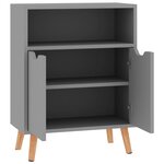 vidaXL Buffet gris 60x30x72 cm bois d'ingénierie