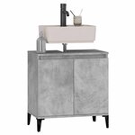 vidaXL Meuble d'évier gris béton 58x33x60 cm bois d'ingénierie